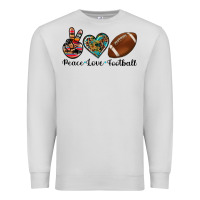Dove Grey peace love football Premium Sweatshirt - Artiststas