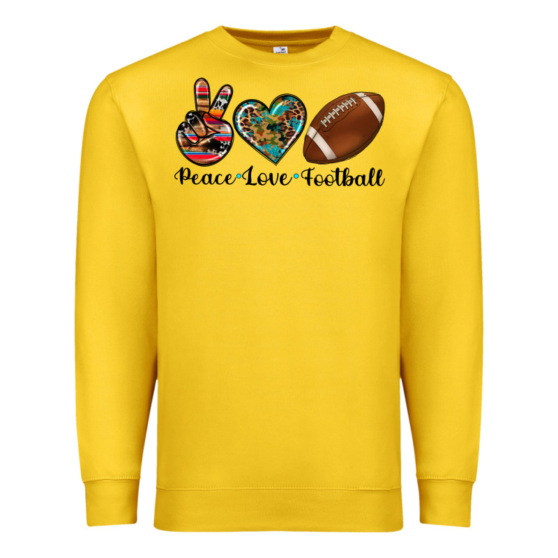 Peace Love Football Premium Sweatshirt by Artiststas | Teevron