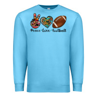 Ocean Blue peace love football Premium Sweatshirt - Artiststas