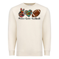 Sandshell peace love football Premium Sweatshirt - Artiststas