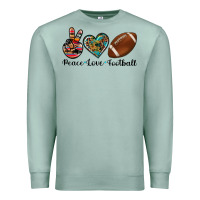 Seafoam peace love football Premium Sweatshirt - Artiststas