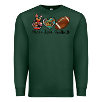 Sports Green peace love football Premium Sweatshirt - Artiststas