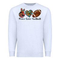 White peace love football Premium Sweatshirt - Artiststas