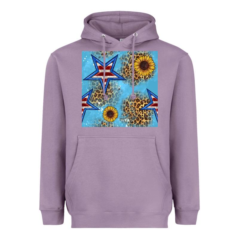 American Star And Sunflower Seamless  Pattern Heavyweight Hoodie by BundleAndBundleShop | Teevron