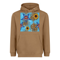 Toasted Coconut american star and sunflower seamless  pattern Heavyweight Hoodie - BundleAndBundleShop