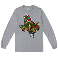 Heather Grey christmas texas Long Sleeve Tee - RanaPortraitStore