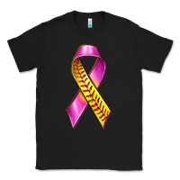 Black Breast Cancer Ribbon Softball Classic Tee - texasbilliewilder