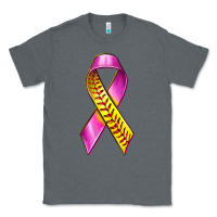 Charcoal Heather Breast Cancer Ribbon Softball Classic Tee - texasbilliewilder