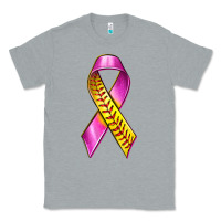 Heather Grey Breast Cancer Ribbon Softball Classic Tee - texasbilliewilder