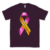Plum Breast Cancer Ribbon Softball Classic Tee - texasbilliewilder