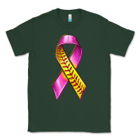 Sports Green Breast Cancer Ribbon Softball Classic Tee - texasbilliewilder
