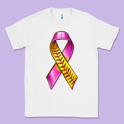 Breast Cancer Ribbon Softball Classic Tee Designed By Texasbilliewilder