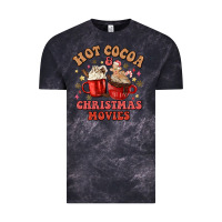 Cloud Black hot cocoa and christmas movies Vintage Tee - MaliasSmallBusiness