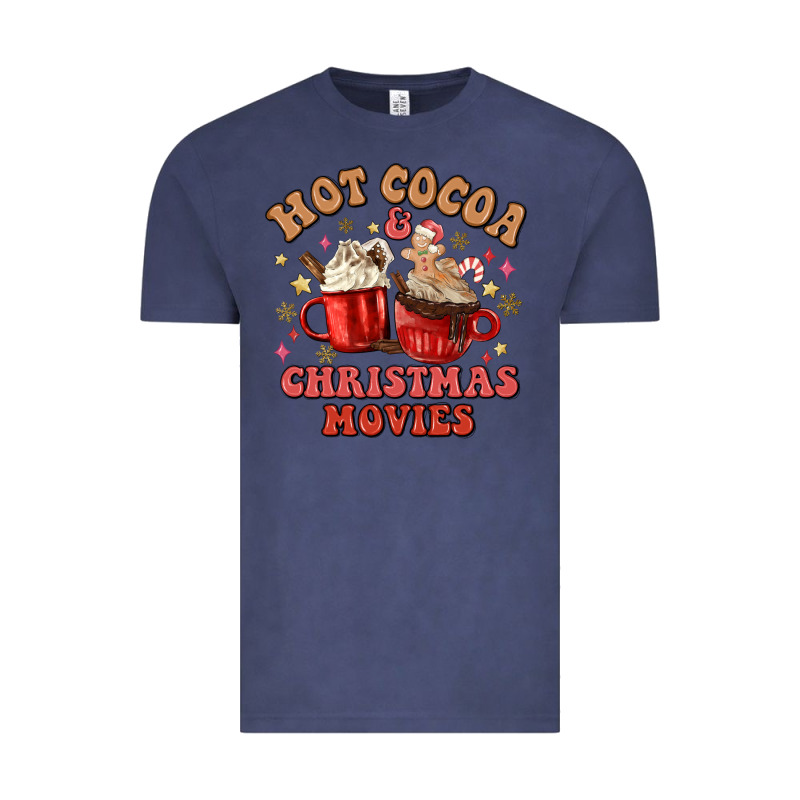 Hot Cocoa And Christmas Movies Vintage Tee by MaliasSmallBusiness | Teevron