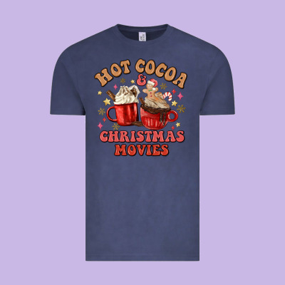 Vintage Tee hot cocoa and christmas movies