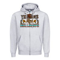 Heather Grey yeehaws and hellnaws Zipper Hoodie - CowhideDigitalArt