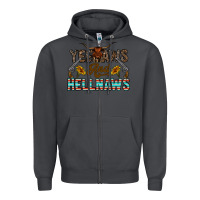 Smoke yeehaws and hellnaws Zipper Hoodie - CowhideDigitalArt