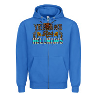 True Royal yeehaws and hellnaws Zipper Hoodie - CowhideDigitalArt