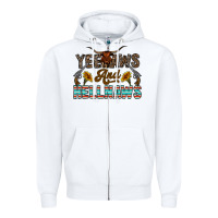 White yeehaws and hellnaws Zipper Hoodie - CowhideDigitalArt