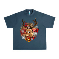 Midnight Navy reindeer christmas Urban Heavy Tee - Zillion Design Studio