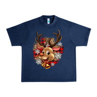 Navy reindeer christmas Urban Heavy Tee - Zillion Design Studio