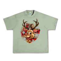 Oil Green reindeer christmas Urban Heavy Tee - Zillion Design Studio