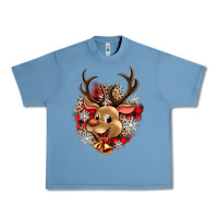 Pebble Blue reindeer christmas Urban Heavy Tee - Zillion Design Studio