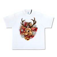 White reindeer christmas Urban Heavy Tee - Zillion Design Studio