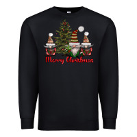 Black merry christmas with gnomes Premium Sweatshirt - AdoDesignShop