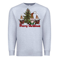 Heather Grey merry christmas with gnomes Premium Sweatshirt - AdoDesignShop