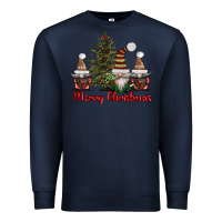 Navy merry christmas with gnomes Premium Sweatshirt - AdoDesignShop