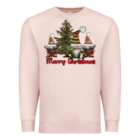 Pale Pink merry christmas with gnomes Premium Sweatshirt - AdoDesignShop