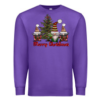 Purple merry christmas with gnomes Premium Sweatshirt - AdoDesignShop