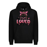 Black one loved mama messy bun Premium Hoodie - MaliasSmallBusiness