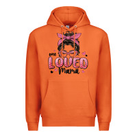 Carrot one loved mama messy bun Premium Hoodie - MaliasSmallBusiness
