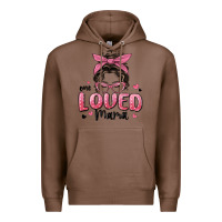 Chestnut one loved mama messy bun Premium Hoodie - MaliasSmallBusiness