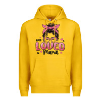 Lemon one loved mama messy bun Premium Hoodie - MaliasSmallBusiness