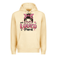 Pina Colada one loved mama messy bun Premium Hoodie - MaliasSmallBusiness