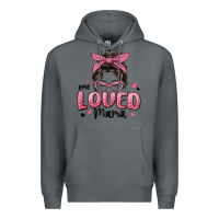Rock one loved mama messy bun Premium Hoodie - MaliasSmallBusiness