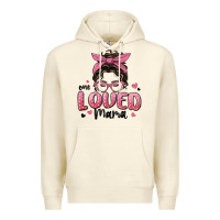Sandshell one loved mama messy bun Premium Hoodie - MaliasSmallBusiness