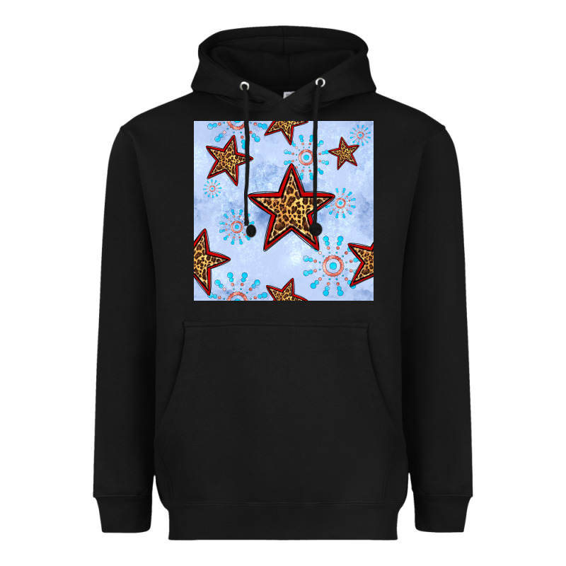 4th Of July Leopard Star Seamless Pattern Heavyweight Hoodie by BundleAndBundleShop | Teevron