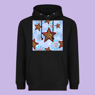 4th Of July Leopard Star Seamless Pattern Heavyweight Hoodie Designed By Bundleandbundleshop