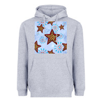 Heather Grey 4th of july leopard star seamless pattern Heavyweight Hoodie - BundleAndBundleShop