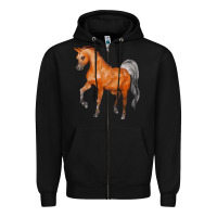 Black horse Zipper Hoodie - FaDigitalArtStudio