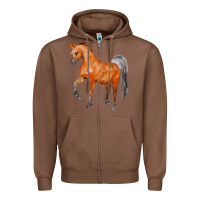 Chestnut horse Zipper Hoodie - FaDigitalArtStudio