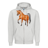 Dove Grey horse Zipper Hoodie - FaDigitalArtStudio