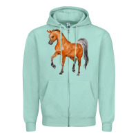 Seafoam horse Zipper Hoodie - FaDigitalArtStudio