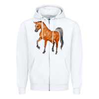 White horse Zipper Hoodie - FaDigitalArtStudio