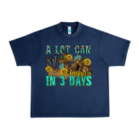 Navy a lot can happen in 3 days western Urban Heavy Tee - texasbilliewilder