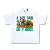 White a lot can happen in 3 days western Urban Heavy Tee - texasbilliewilder